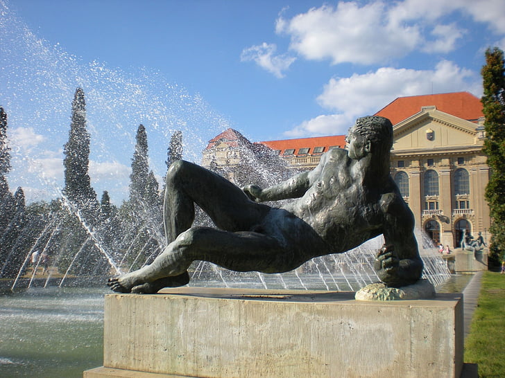 staty, Debrecen Ungern, universitet, män, Figur
