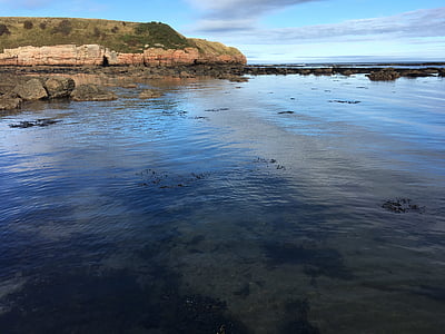море, Шотландия, плаж, обикновена, крайбрежие, синьо, вода