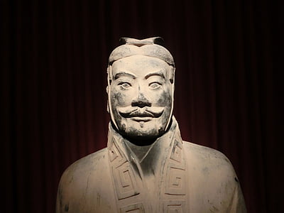 Xian, Wojownicy, stary, posąg, Muzeum, Chiny