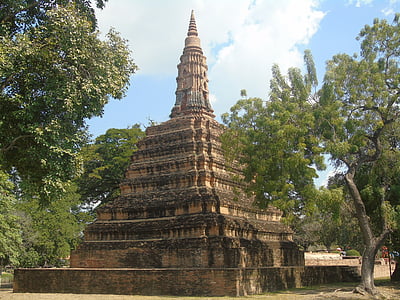 Thailand, Ayutthaya, templet, ruinerna, antika, arkitektur, Asia