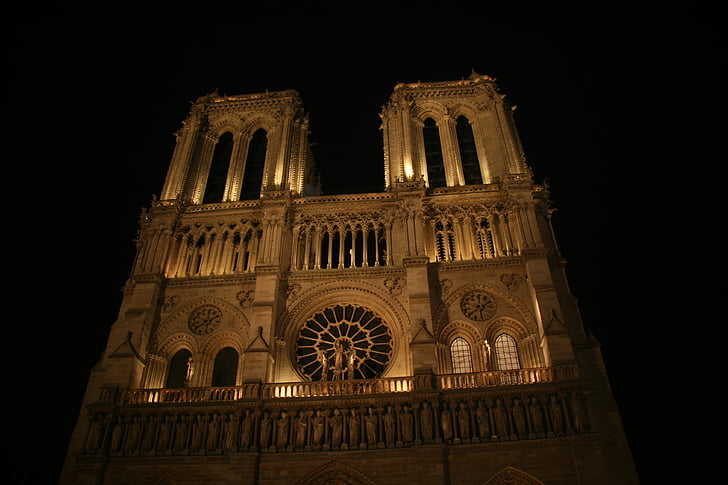 templom, Notre dame, Dame, székesegyház, Franciaország, Notre, építészet
