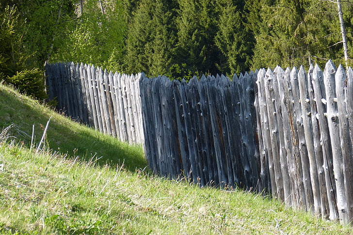 villaggio di Celti, palizzata, recinto militare, recinzione, recinto in legno
