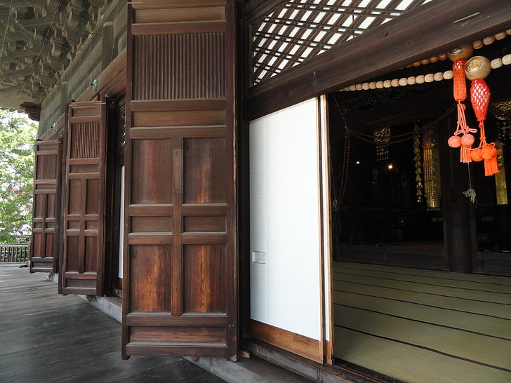 Kyoto, Japan, Temple, bygninger, døre, døråbning, arkitektur