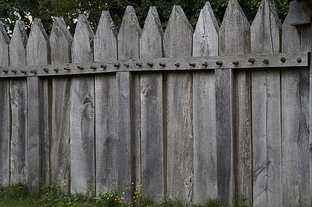 柵, フェンス, ボード, フェンスのスラット, 木製の柵, 庭のフェンス, 杭