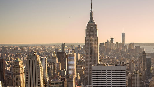 Niujorkas, NYC, Miestas, Manhattan, Niujorko miesto panoramoje, Panorama, miesto