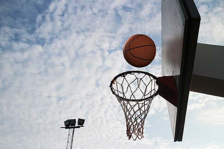 basketbal, kruh, hod, sportovní, venkovní, Koš, míč