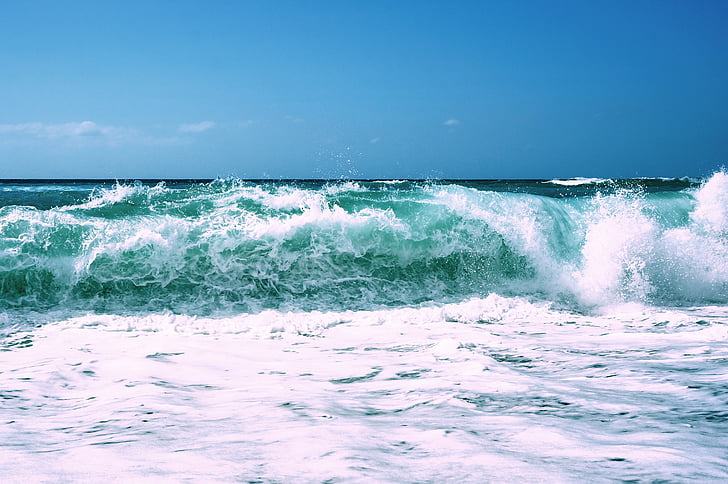 laut, gelombang, air pasang, Pantai, laut, air, surfing