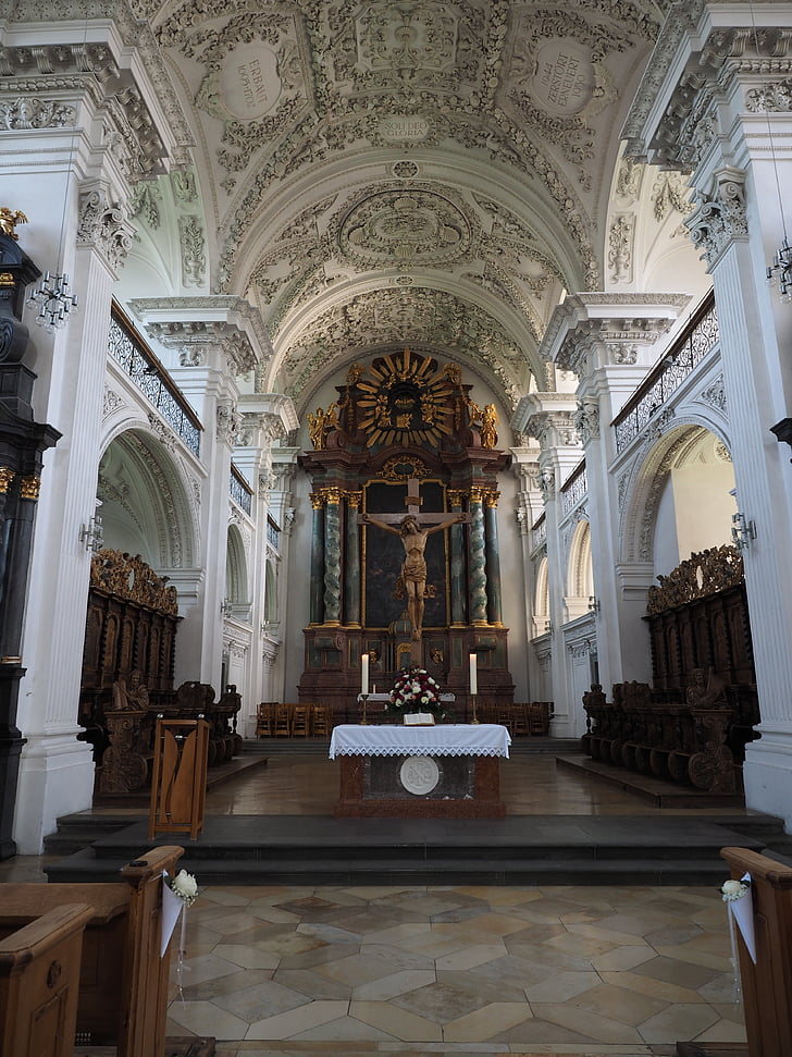 church, wedding altar, altar, christ, cross, crucifixion, interior