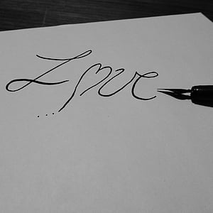 любовь, письма, сердце, Любовное письмо, Люблю тебя, чернила, Декларация о любви