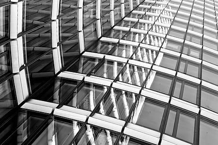 architecture, gratte-ciel, façades en verre, moderne, façade, bâtiment, Düsseldorf