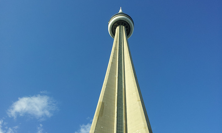 tornet, byggnad, arkitektur, CN tower, Toronto, underverk i världen, Kanada