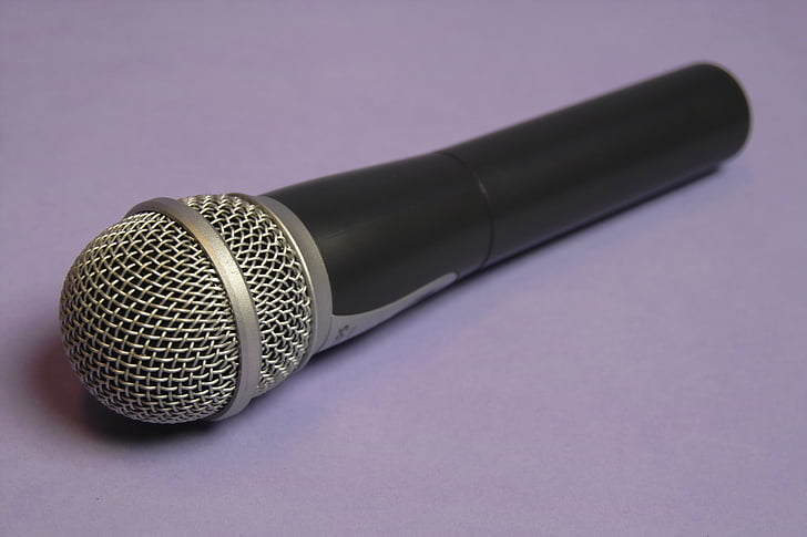 microphone, audio, micro, broadcasting, speech, equipment, single Object