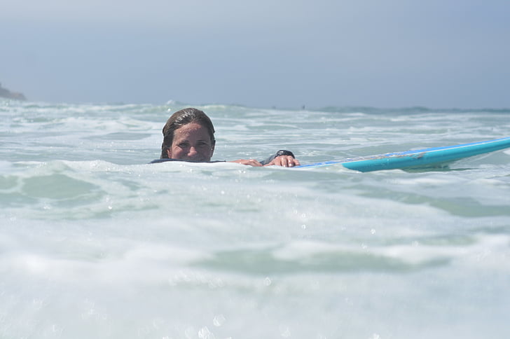 Surfer, Surfen, Ozean, Mädchen, Meer, Frauen, Wasser