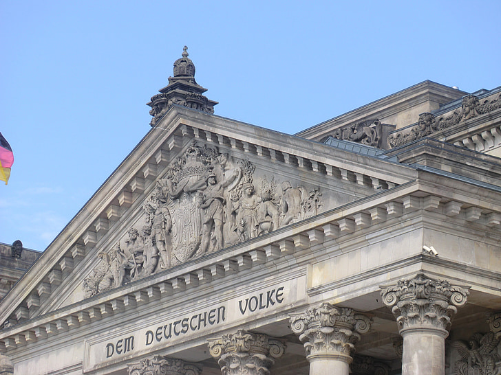Reichstag, Berlin, napis