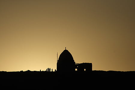 Egipte, Nil, Mesquita, posta de sol, ombres, El Caire