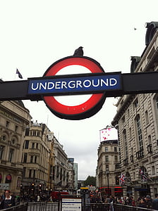 Лондон, Англия, метро, голубь, Путешествие, большой город, метро