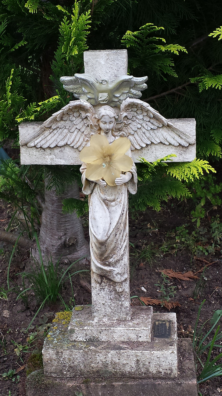 Angel, kors, kirke, religion, kirkegården, statuen, grav