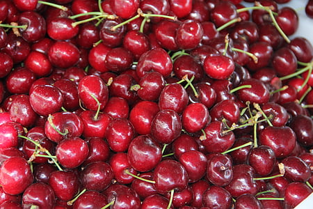 red cherries, fruit, cherry, cherries, fruits, spring, food