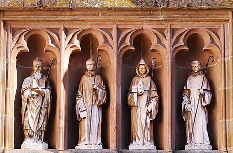 Figurengruppe, stenfigurer, mariawald, kloster, Abbey, Trappists, religion
