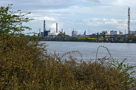 rhine, ludwigshafen, industrial plant