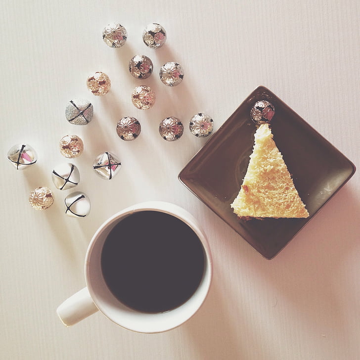 kruh, zajtrk, kofein, bonboni, čokolade, božič, kava