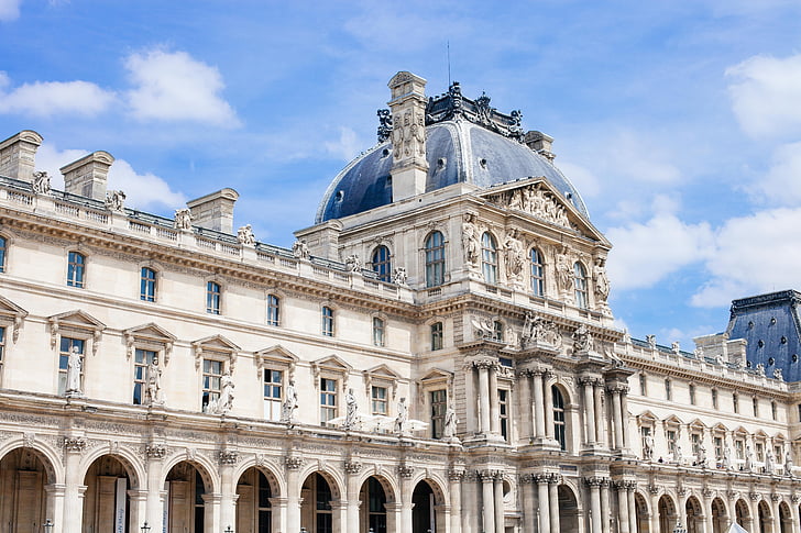 Louvren, Paris, Frankrike, arkitektur, Europa, berömda, byggnad