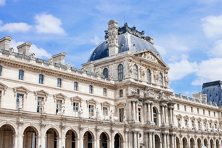 Louvre, Pariis, Prantsusmaa, arhitektuur, Euroopa, kuulus, hoone
