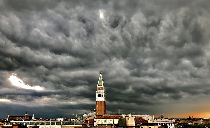 Benátky, Panorama, Itálie, město, Architektura, Venezia, Italština