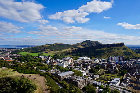 Edinburgh, Arthur's seat, dealuri, scaun, Scoţia, Marea Britanie, turism