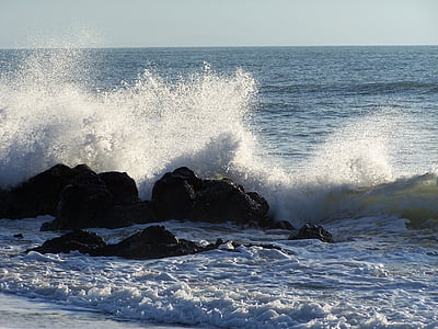 water, sea, waves, surf, ocean, rocks, spray