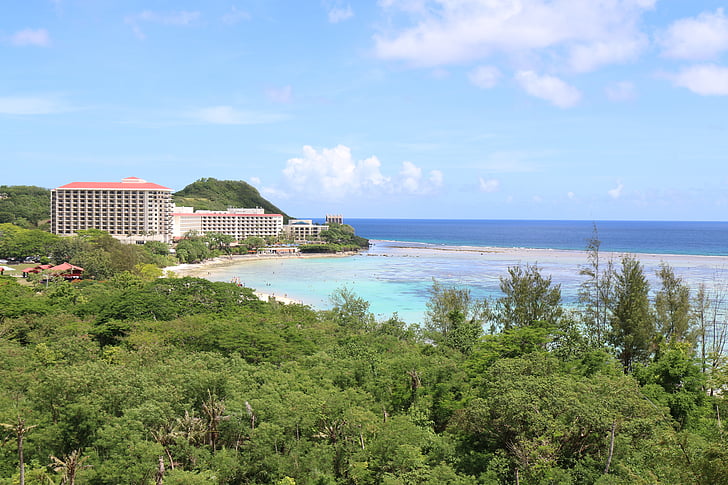 Guam, plage, mer, nature