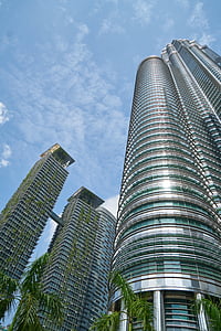 Malaysia, skyskrapa, byggnad, struktur, Sky, Stor, byggnader