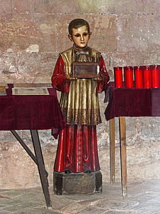 autel boy, aumône, Église, statue de, Tirelire