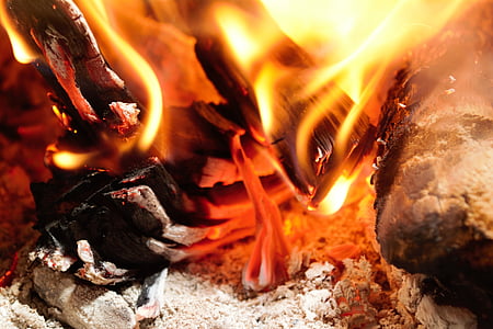 feu, Saint-Jean, bois de chauffage, cheminée
