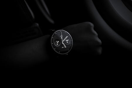 黑白, 黑暗, moto 360, 摩托罗拉, smartwatch, 时间, 手表