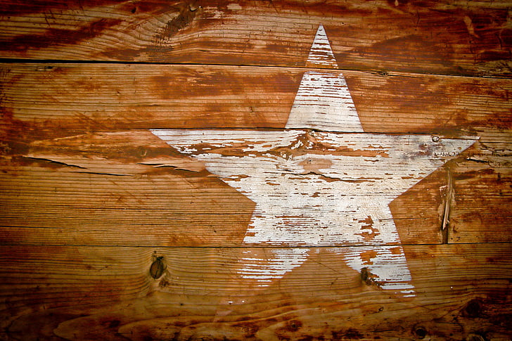 fusta, gra, estrella, pintura, granulos de gra, textura, fons de fusta