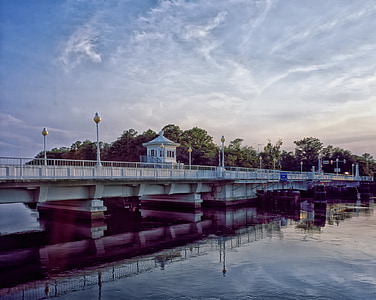 meste Pocomoke city, Maryland, Most, pamiatka, historické, Architektúra, rieka