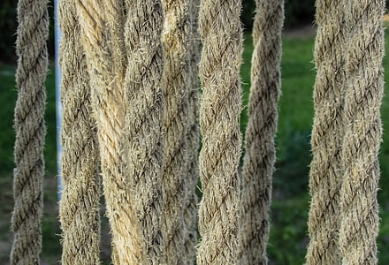 ropes, hung, woven, decoration, hotel