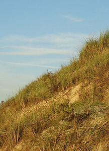 smėlio kopos, Baltijos jūros, jūra, žolės, vasaros, Gamta, dangus