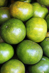 Limes, citrino, verde, frutas, frutas, sortimento, exibir