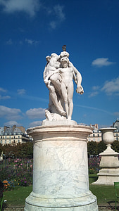statula, Paryžius, Prancūzija, sodas
