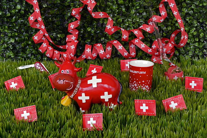 Nacionalni dan, Švicarska, slaviti, Suveniri, Zastava, Zastava Švicarske, SAC promjera
