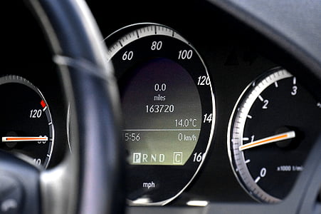 汽车, 车速表, 自动, 车辆, 速度, 运输, 仪表板