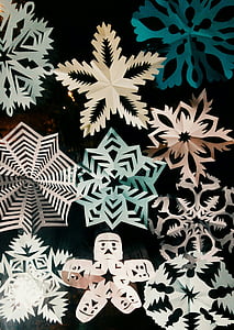 snowflakes, needlework, snowflake, pattern, design, jewelry, interior