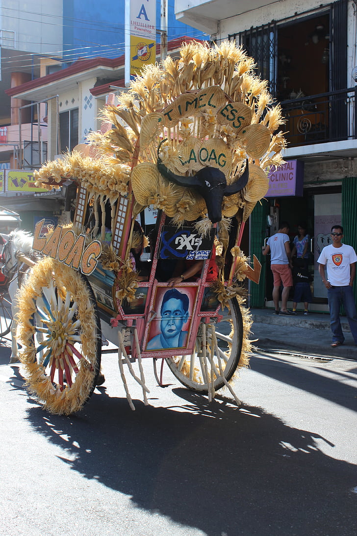 etnisk, kultur, etnisitet, Filippinene, Fiesta, parade, dekorative