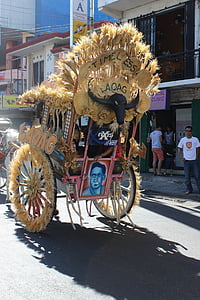 etniczne, kultury, pochodzenie etniczne, Filipiny, Fiesta, Parada, dekoracyjne