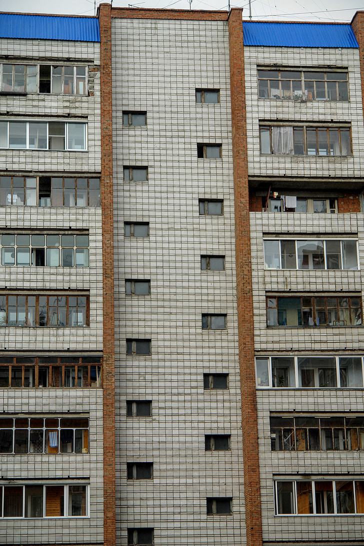 mrakodrap, Rusko, panelák, fasáda
