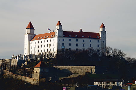 Bratislava, ville, Slovaquie, Château, tour, architecture, célèbre place