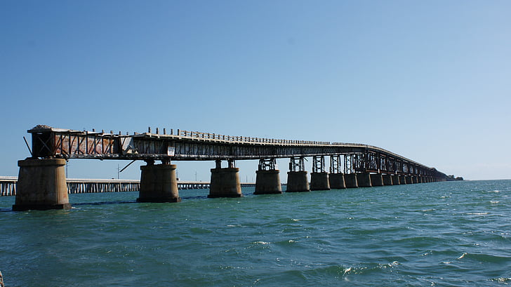 klíč, Západ, Florida, voda, Key west, Spojené státy americké, Most