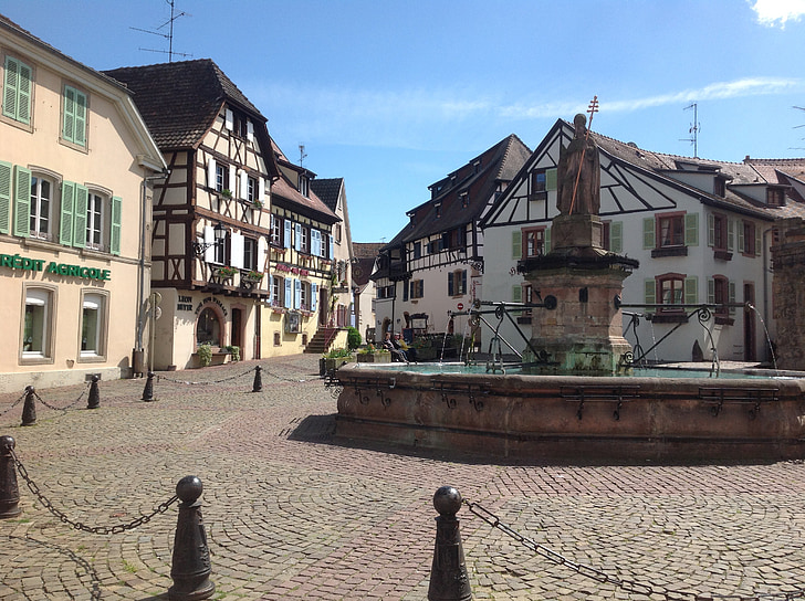 alsace, france, europe, town, travel, building, urban